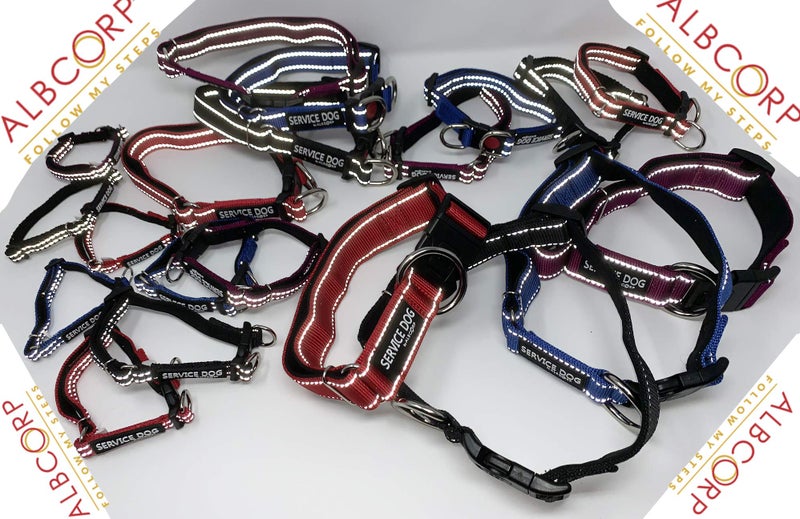 Albcorp Reflective Service Dog Collar â€“ Sizes XS to XL (8.6â€“28.7 Inches), Service Dog Rubber Patch, Neoprene-Padded Comfort & High-Visibility Gear for Dedicated Handlers, Extra Small, Red - Image 5